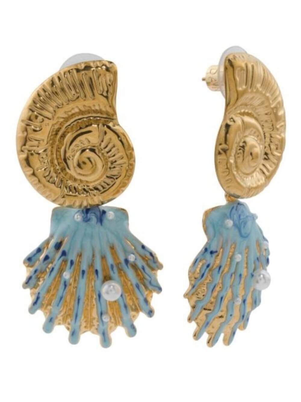 DANNIJO Gold Celine Shell Earrings